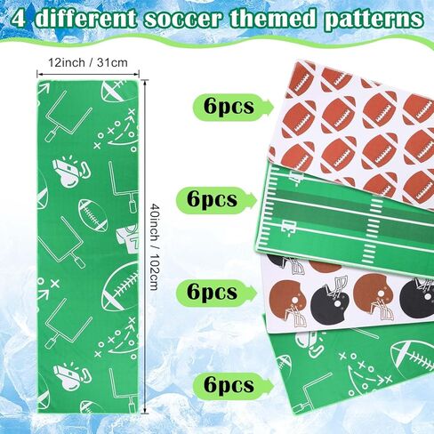 24 حزمة كرة السلة منشفة تبريد 40 × 12 بوصة من منشفة التبريد الرياضية للتنفس الألياف الدقيقة تجفيف هدايا فريق كرة السلة للرياضيين لليوغا جيم التخييم الجري in Kuwait