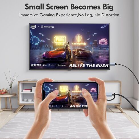 HDMI Digital AV Adapter 1080p HD Video HDMI Sync Screen and Audio Comple مع منفذ الشحن المتوافق مع iPhone 14/13/20 in Saudi Arabia