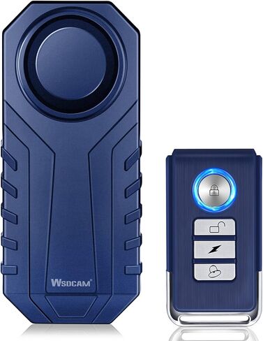 WSDCAM Screw-Mounted Vibration Anti-Theft Alarm - 113dB Loud Security Alarm with 7-Level Sensitivity, IP65 Waterproof, 130ft Remote Control for Trailer Truck Tool Box, Rooftop Cargo & Outdoor Gear in Saudi Arabia