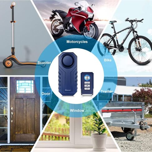WSDCAM Screw-Mounted Vibration Anti-Theft Alarm - 113dB Loud Security Alarm with 7-Level Sensitivity, IP65 Waterproof, 130ft Remote Control for Trailer Truck Tool Box, Rooftop Cargo & Outdoor Gear in Saudi Arabia