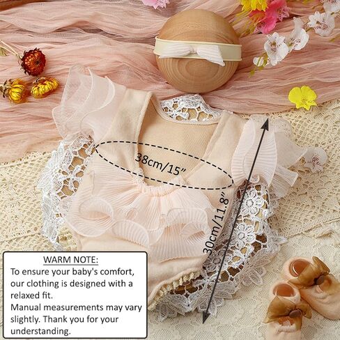 Lace Newborn Photography Outfits Girls Newborn Girl Photoshoot Outfits Baby Photoshoot Props Lace Romper Baby Girl Photography Infant Photo Shoot Set in Saudi Arabia