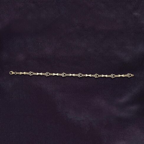 Charm Dog Paw And Bone Bracelet for Men & Womens in 14k Gold Over Sterling Silver Bangle Bracelet in Saudi Arabia