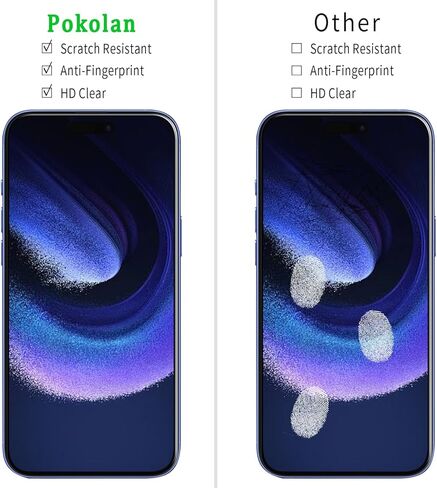 Pokolan 3 Pack Screen Protector for iPhone 16 Pro Max Tempered Glass, Full Coverage, Bubble Free, Anti-Scratch, Easy to install in Kuwait