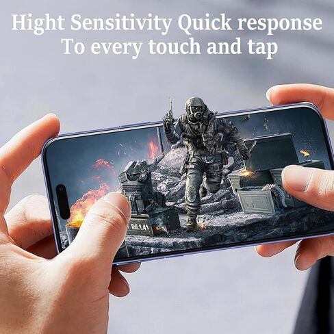 Pokolan 3 Pack Screen Protector for iPhone 16 Pro Max Tempered Glass, Full Coverage, Bubble Free, Anti-Scratch, Easy to install in Kuwait