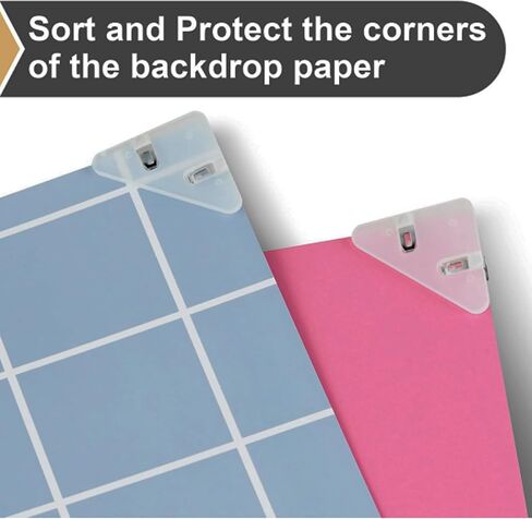 Meking 4PCS Triangle Backdrop Paper Clips Triangular Round Edge Background Clips for Small Product Photography in Saudi Arabia