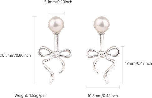 925 Sterling Silver Double Bead Bead Bead Pearl Stack arocks for Women Dainty Big Pearl Stud arring elegant Bride Wedding Engring Jewelry Histrilly Hisport in Saudi Arabia
