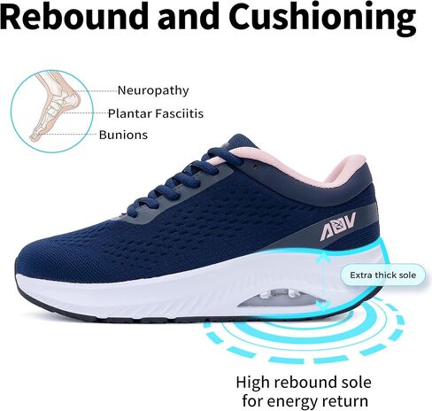 دعماً قوسًا للسيدات أحذية المشي أحذية عريض لصندوق أخمص القدمين أحذية التنس الهواء لتخفيف آلام التهاب اللفافة الأخمصية ، الحجم 6-11 in Kuwait