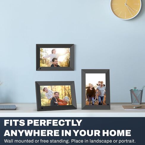 Frameo 16 بوصة FHD إطار صورة رقمي كبير wifi مع مكبر صوت Bluetooth ، 64 جيجابايت إضافية إلكترونية كبيرة إطار إطار الشاشة اللمس ، شارك على الفور الصور/مقاطع الفيديو عبر التطبيق والبريد الإلكتروني لأمي عيد الميلاد in Kuwait