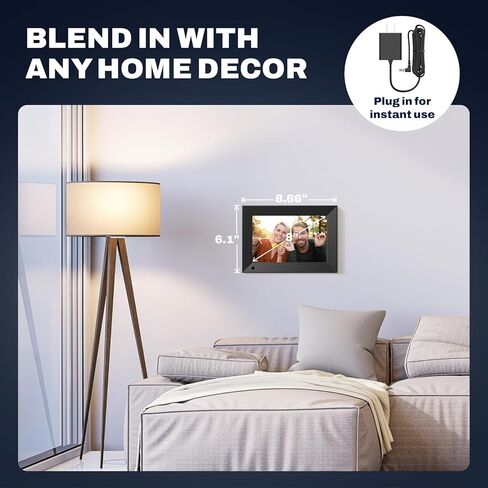 Frameo 16 بوصة FHD إطار صورة رقمي كبير wifi مع مكبر صوت Bluetooth ، 64 جيجابايت إضافية إلكترونية كبيرة إطار إطار الشاشة اللمس ، شارك على الفور الصور/مقاطع الفيديو عبر التطبيق والبريد الإلكتروني لأمي عيد الميلاد in Kuwait