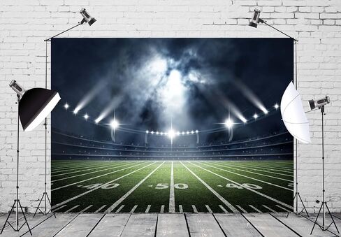BELECO 7x5ft Fabric Football Field Backdrop Sports Stadium Super Bowl Backdrop Football Theme Birthday Shoot Super Bowl Party Decorations Newborn Kids Adults Photo Booth Shooting Studio Props in Saudi Arabia