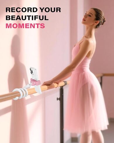 A2C Flexible Phone Holder for Treadmill, Spin Bike, Stroller, Shopping Cart, Desk, Portable Gooseneck 16.5" Long Arm Phone Mount for 4.7"-6.9" Smartphones in Kuwait