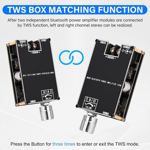 Amplifier Board,50W 2.0 Channel Bluetooth Amp Board with Treble and Bass Control,DC 12-24V, Bluetooth and AUX Inputs, Audio Amp Board for Home DIY Wireless Speakers, Password Free(ZK-502T) in Kuwait
