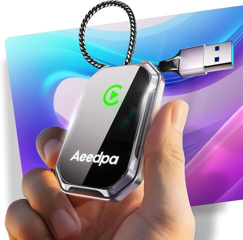 Apple CarPlay Wireless Adapter, 2025 Upgrade Mini Car Play Wireless Adapter for iPhone, Converts Wired to Wireless Dongle, Plug & Play, Fast Connect, iOS 10+ Compatible in Saudi Arabia