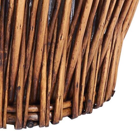 Household Essentials Small Reed Willow Waste Basket, Handwoven Basket with Removable Liner, Attractive Alternative to Plastic or Metal Cans, Brown in Kuwait