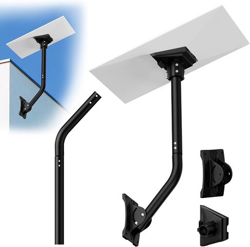 Starlink Gen 3 Mount - Adjustable Angle Metal Wall/Roof Mount for Starlink Standard Dish - Includes Screws for Stone or Wooden Walls in Saudi Arabia