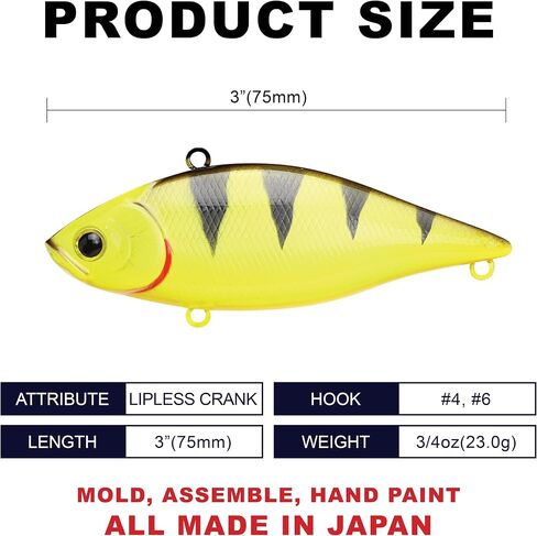 LUCKY CRAFT LV-500 MAX, 426 Gold Threadfin Shad, Lipless Crankbait, Freshwater Bass Fishing Lure, Lucky Vibration, Sinking Lures, Long-Casting Crankbait, Premium Fishing Gear and Accessories in Saudi Arabia