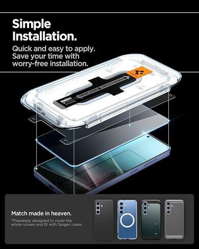 Spigen Tempered Glass Screen Protector [GlasTR EZ FIT - Privacy] Designed for Galaxy S25 Ultra [Case Friendly] - 2 Pack in Kuwait