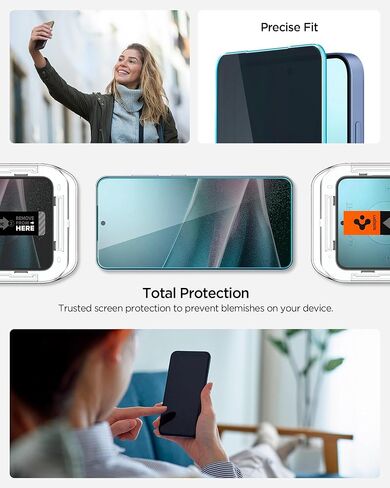 Spigen Tempered Glass Screen Protector [GlasTR EZ FIT - Privacy] Designed for Galaxy S25 Ultra [Case Friendly] - 2 Pack in Kuwait