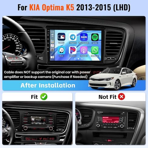 ستيريو سيارة Android لـ Kia Optima Magentis 2009 2009 (LHD) مع Carplay Android Auto 26UI 2GB+64GB in Kuwait