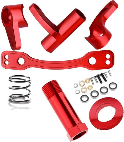 مجموعة كرنك جرس التوجيه تناسب Arrma 1/8 Typhon Kraton Mojave Outcast Felony Infraction Notorious 6S BLX، موفر مؤازر لرف التوجيه من الألومنيوم، أجزاء ترقية RC Hop up (أحمر) in Kuwait