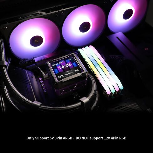 Thermalright FW Pro 360 ARGB MEW CPU AIO COWNER ، شاشة IPS LCD بدقة 320 * 320 ، لـ AM5 & Intel 1700/1851 ، تم تبريد مياه 360 عالي الأداء مع عرض 2.73 بوصة قابلة للإزالة in Saudi Arabia
