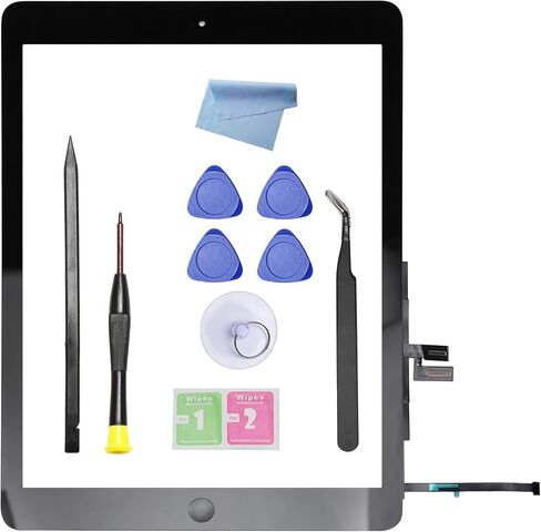 Screen Replacement for Ipad 7th Generation - Digitizer Replacement Parts Kits for Ipad 7th 8th 10.2 Inch Model A2197 A2198 A2200 A2270 A2428 A2429 A2430 with Home Button & Repair Tools (Black) in Saudi Arabia