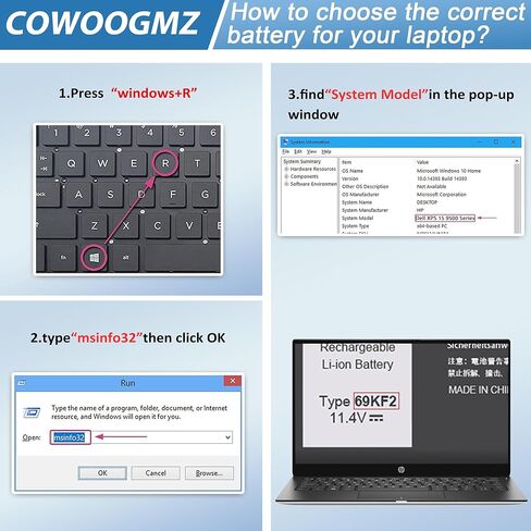 New F62GO Battery for Dell Inspiron 13 Dell Inspiron 13 5370 7000 7370 7373 7380 7386 2-in-1 P83G P87G P91G P83G001 P83G002 P87G001 Vostro 13 5370 Series 039DY5 0F62G0 RPJC3 0RPJC3 F62GO 11.4V 38Wh in Kuwait