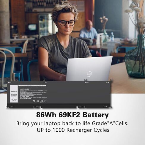 New F62GO Battery for Dell Inspiron 13 Dell Inspiron 13 5370 7000 7370 7373 7380 7386 2-in-1 P83G P87G P91G P83G001 P83G002 P87G001 Vostro 13 5370 Series 039DY5 0F62G0 RPJC3 0RPJC3 F62GO 11.4V 38Wh in Kuwait