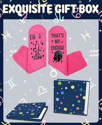 Funny Cancer Zodiac Gifts for Women - Birthday Astrology Constellation Horoscope Gifts, Fuzzy Space Galaxy Socks for Women Teen Girls in Kuwait