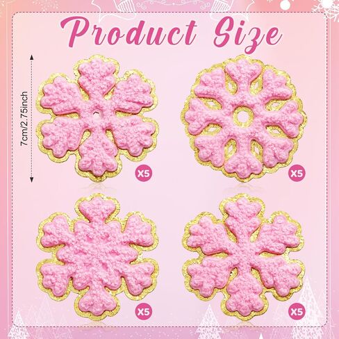 20 PCS Snowflake Patches Christmas Patches Iron On Chenille Patch Varsity Patches Christmas Embroidered Cloth Patches Sew On Appliques for Clothes Hat Shirt Bag Jeans DIY Decorations in Kuwait