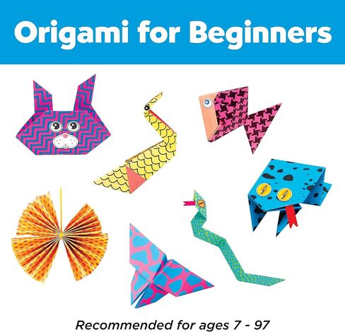 Creativity for Kids Neon Origami Mini Kit: 25 Origami Papers, Christmas Gifts and Toys for Boys, Origami Kit Arts and Crafts for Kids Ages 7-12+, Kids Stocking Stuffer and Small Gifts in Kuwait