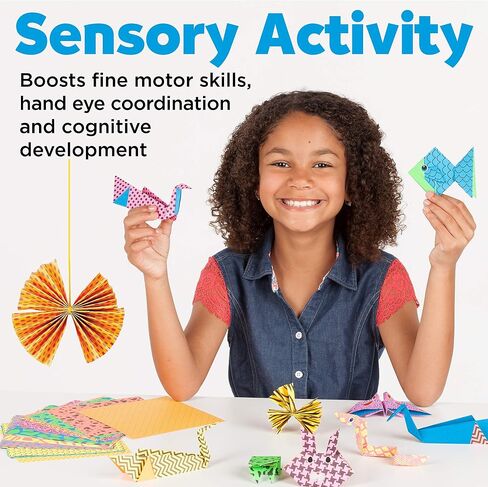 Creativity for Kids Neon Origami Mini Kit: 25 Origami Papers, Christmas Gifts and Toys for Boys, Origami Kit Arts and Crafts for Kids Ages 7-12+, Kids Stocking Stuffer and Small Gifts in Kuwait