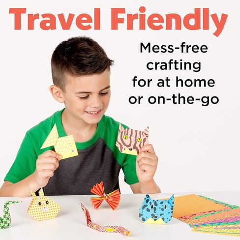 Creativity for Kids Neon Origami Mini Kit: 25 Origami Papers, Christmas Gifts and Toys for Boys, Origami Kit Arts and Crafts for Kids Ages 7-12+, Kids Stocking Stuffer and Small Gifts in Kuwait