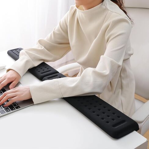 L-Shaped Desk EdgeRest, 2-Piece Set, Plam & Wrist & Forearm & Elbow Comfort Support for Table or Desk Edge, Non-Slip, Memory Foam Padding, Ergonomic Design, Separate Design in Saudi Arabia