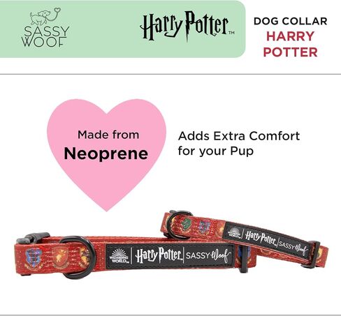Dog Collar Harry Potter™ - S, Adjustable, Durable, Comfortable and Stylish Pet Accessories for Small Dogs - Officially Licensed in Kuwait
