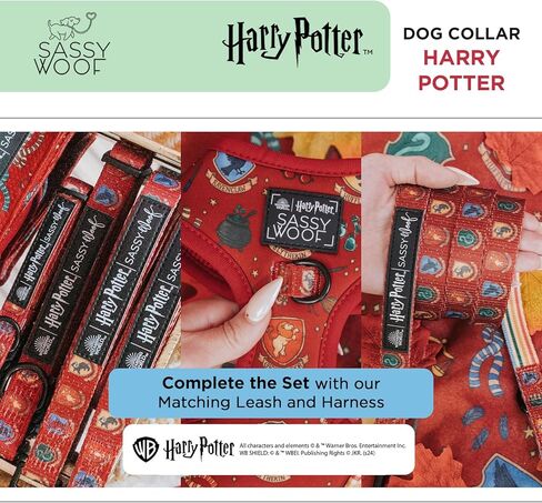 Dog Collar Harry Potter™ - S, Adjustable, Durable, Comfortable and Stylish Pet Accessories for Small Dogs - Officially Licensed in Kuwait