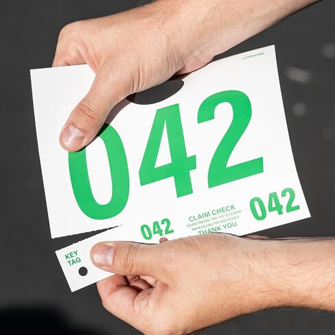 Car Service Tags 1000-1999 | Service Dispatch Numbers Auto Dealer Vehicle Repair Mirror Hang Tags with Numbered Key Tags, 1000 Ct in Kuwait