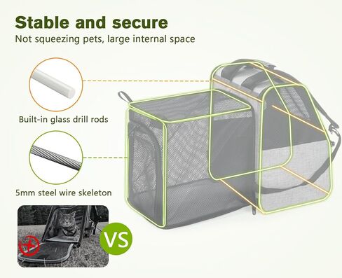 Pecute Cat Backpack Carrier, Small Dog Backpack Carrier, Pet Backpack Carrier for Cats Dogs Puppy Kitten, Cat Carrier Bag Carrying for Travel Hiking Bike Riding Walking Outdoor in Kuwait