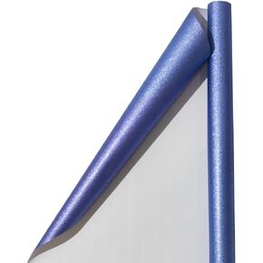 JAM Paper Gift Wrapping Paper Roll - 25 Sq Ft - Royal Blue Glitter - Sold Individually in Kuwait