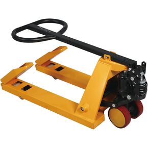 شاحنات Tory Carrier Mini Pallet Jack، سعة 2200 رطل 31.5 بوصة × 15 بوصة، رافعة يدوية ضيقة صغيرة الحجم، شوكات ومقبض قابل للطي، برتقالي in Kuwait