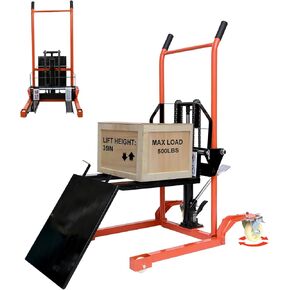 Hand Forklift,Fork Lift,Pallet Lift,Material Lift,Manual Forklift,Maximum 500lbs,Maximum Lifting 36'',360°Rotating Wheels with Brakes in Saudi Arabia