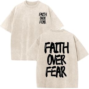 Christian Shirts for Men Child of God Jesus Faith Shirt Oversized Graphic Religious Tees Acid Wash T-Shirt Tops in Saudi Arabia