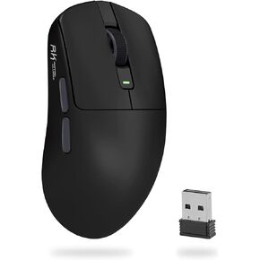 RK Royal Kludge RK M30 MOUSE WIRELECT GAMING ، 24000 DPI ، 43G WIRGLETY WILLETIGHT ، PAW3311 SESSOR ، 2.4G/Bluetooth/USB-C ، الماوس اللاسلكي القابل لإعادة الشحن مع 5 أزرار قابلة للبرمجة لـ PC/MAC ، أبيض in Kuwait
