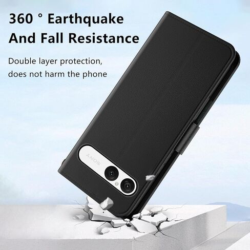 for Samsung Galaxy S25 Plus/s25+ Case PU Leather Flip Cover Wallet Case Protector with id Holder Card Slots Magnetic Closure Phone Cover Women Men for Galaxy S25 Plus Wallet Case, Black in Saudi Arabia