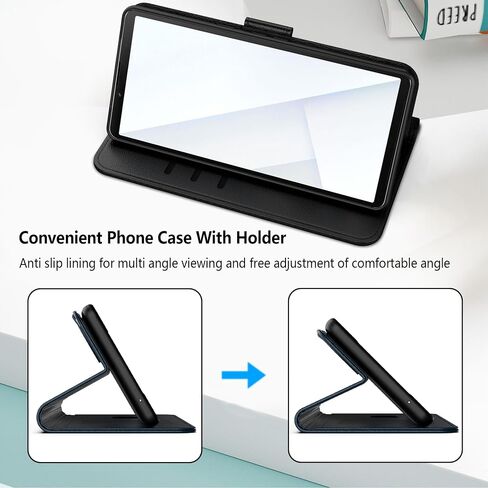 for Samsung Galaxy S25 Plus/s25+ Case PU Leather Flip Cover Wallet Case Protector with id Holder Card Slots Magnetic Closure Phone Cover Women Men for Galaxy S25 Plus Wallet Case, Black in Saudi Arabia