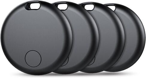 Air tag Tracker Bluetooth Item Finder-4 Pack, Compatible with Apple Find My APP (iOS Only) Replaceable Battery, IP67 Waterproof, White in Saudi Arabia