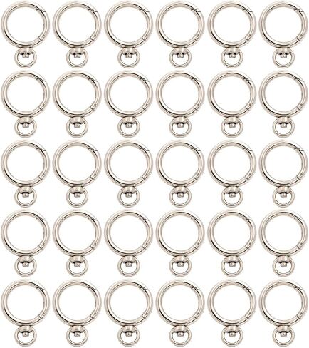 BIKICOCO Spring Gate Ring with Swivel Loop O-Ring Clasp Push Gate Snap Hook Bag Clasp Spring Buckle in Kuwait