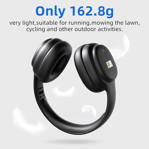 Rechargeable and Portable Personal FM Radio Headphones with Best Reception, Walkman Wireless Headset FM Radio Ear Muffs for Jogging, Mowing, Cycling, Meeting FM Receiver, White in Saudi Arabia