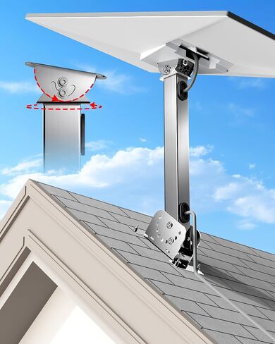 for Starlink Roof Mount Gen3 304 Stainless Steel,0-120° Adjustment for Starlink Mounting Kit Suitable for Star Link Gen 3&V3 Standard Dish,for Starlink Gen 3 Pole Adapter for Wall Mount in Saudi Arabia
