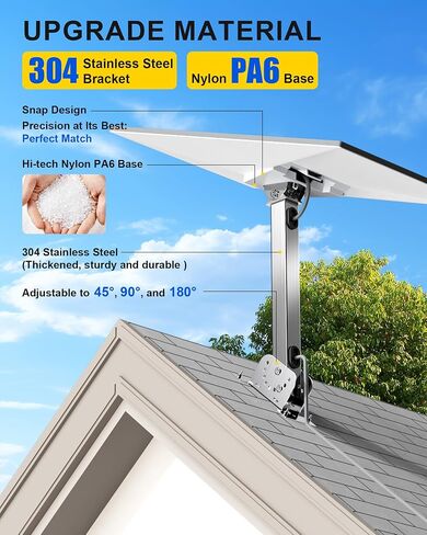 for Starlink Roof Mount Gen3 304 Stainless Steel,0-120° Adjustment for Starlink Mounting Kit Suitable for Star Link Gen 3&V3 Standard Dish,for Starlink Gen 3 Pole Adapter for Wall Mount in Saudi Arabia